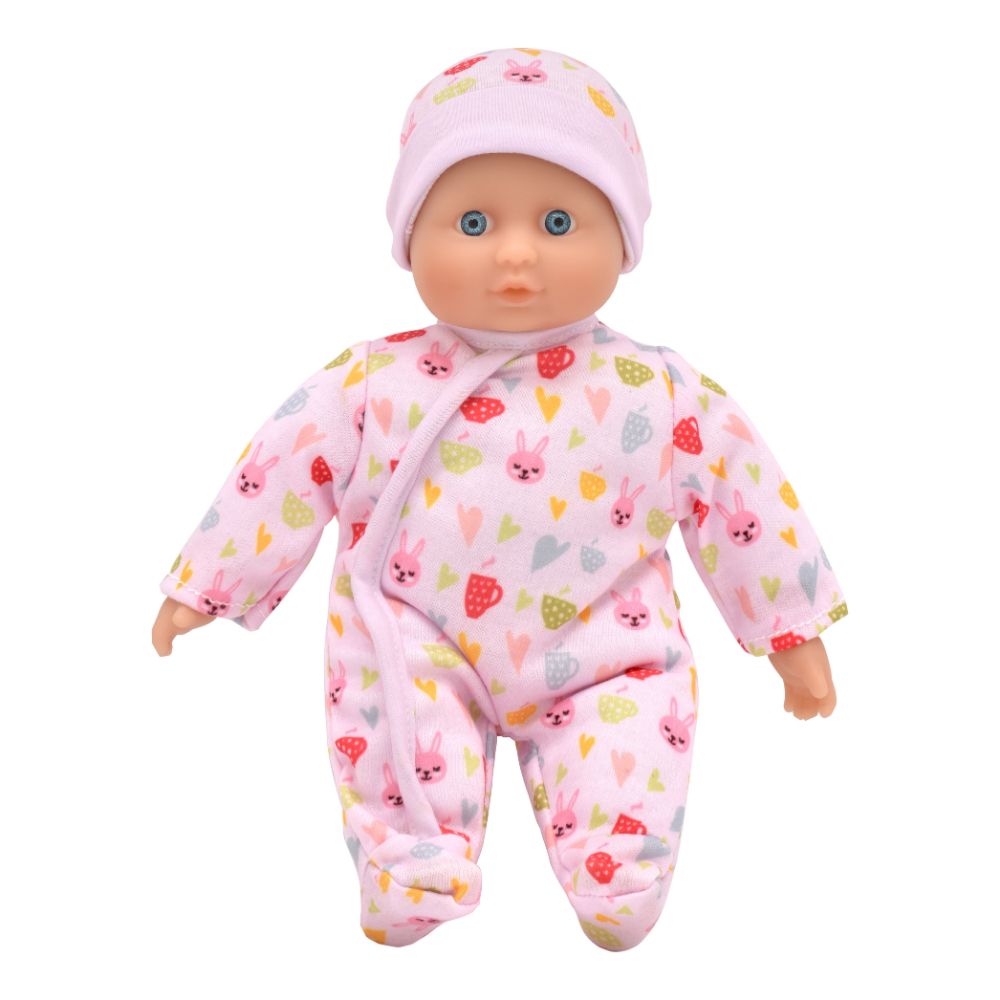 Dollsworld - Baby Grace Soft Doll With Vinyl Limbs And outfit - Pink - 10-Inch