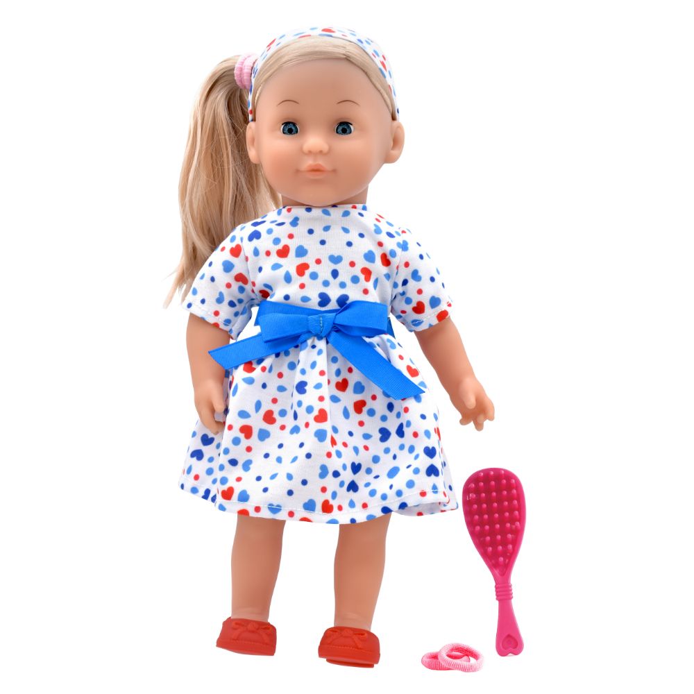 Dollsworld - Charlotte Doll With Hair Accessories - Blue - 14-Inch