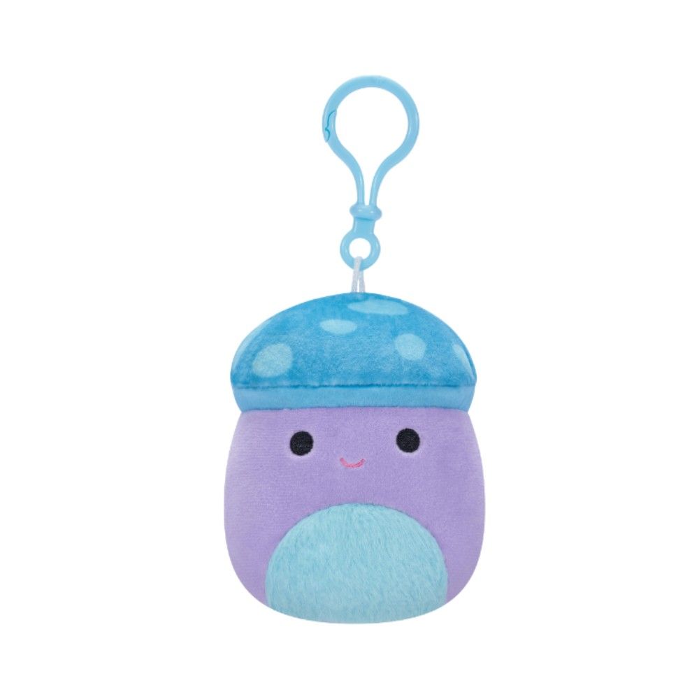 Squishmallows - Little Plush - Clip-on - Pyle - Purple and Blue Mushroom W/Fuzzy Belly 3.5"