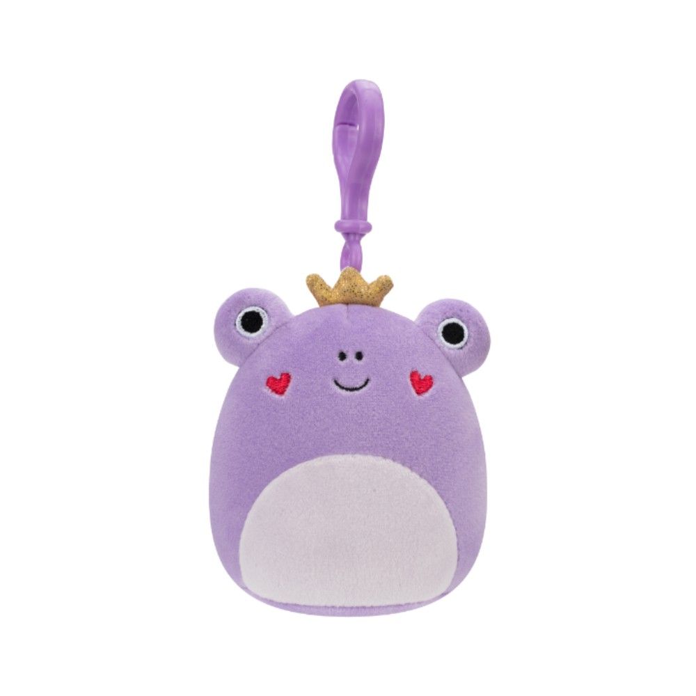 Squishmallows - Little Plush - Clip-On - Francine - Purple Frog w/Heart Cheeks 3.5"