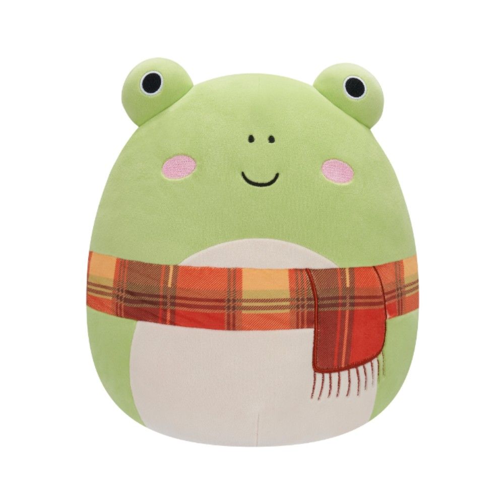 Squishmallows - Medium Plush - Wendy - Green Frog W/Plaid Scarf 12"