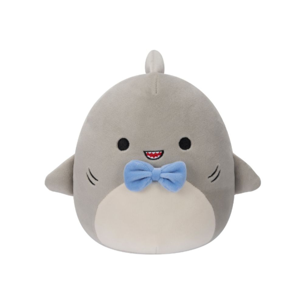 Squishmallows - Gordon Shark Blu Bowtie Plush Toy - 19cm - Grey