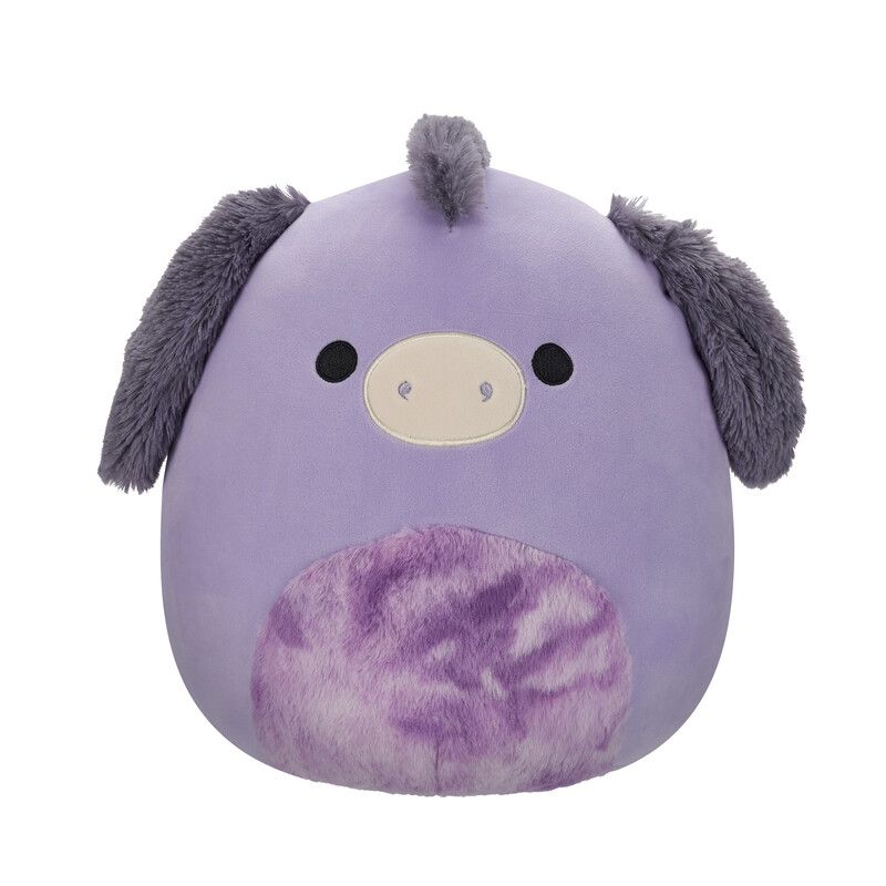 Squishmallows - Deacon Donkey Medium Plush Toy - Purple - 30 cm