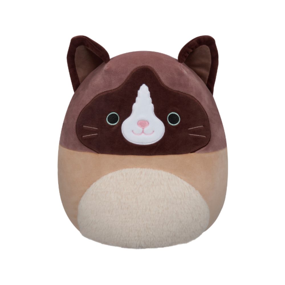 Squishmallows - Woodward And Tan Snowshoe Cat Plush Toy - 30cm - Brown