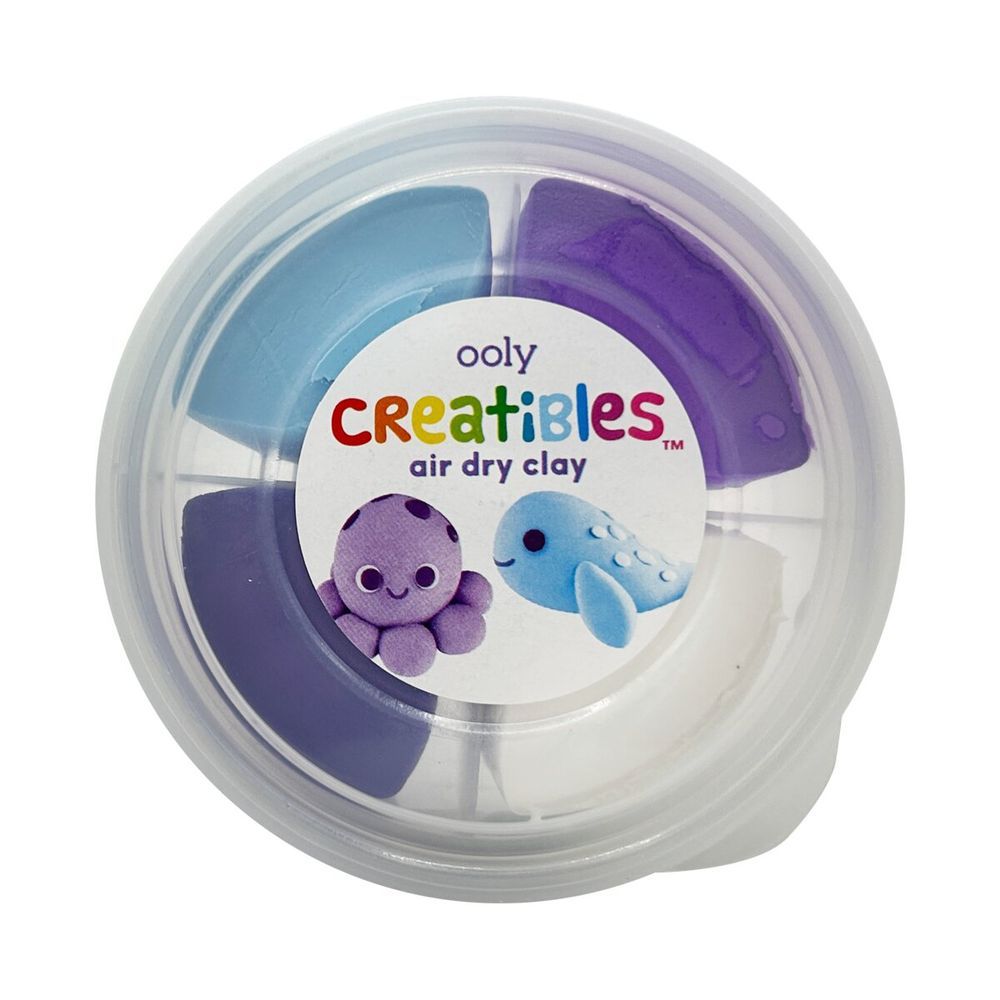 Ooly - Creatibles D.I.Y. Air Dry Clay Kit - Ocean BFFs - 4 Pcs