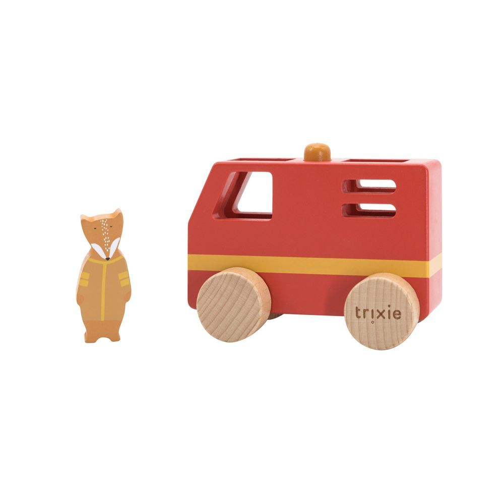 Trixie - Wooden Fire Truck With Mr. Fox - Small