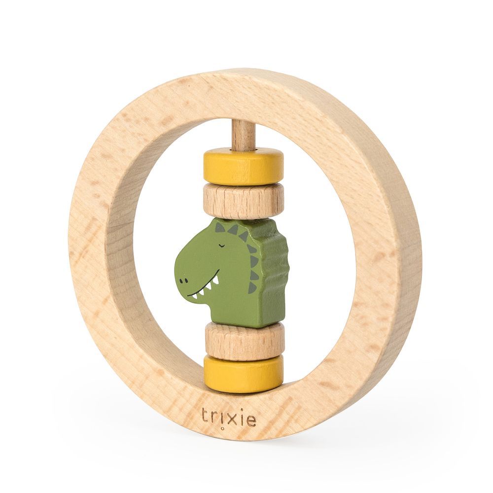 Trixie - Wooden Round Rattle - Mr. Dino