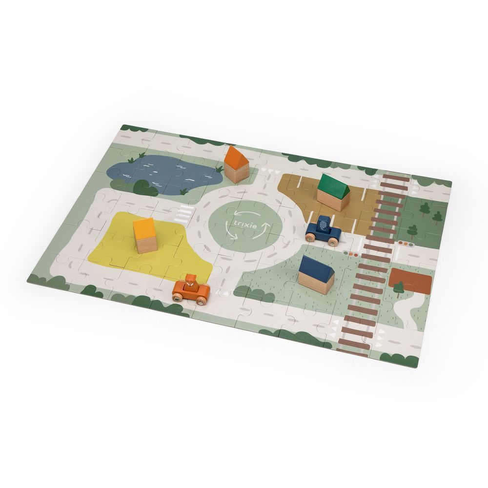 Trixie - Wooden Road Puzzle With Accessories