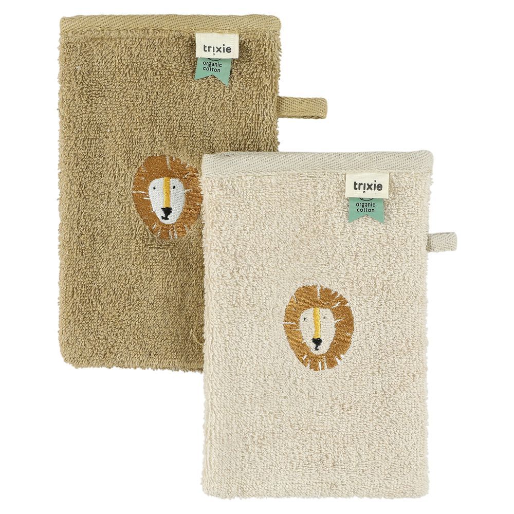 Trixie - Baby Washcloth Set - Lion - 2 Pcs