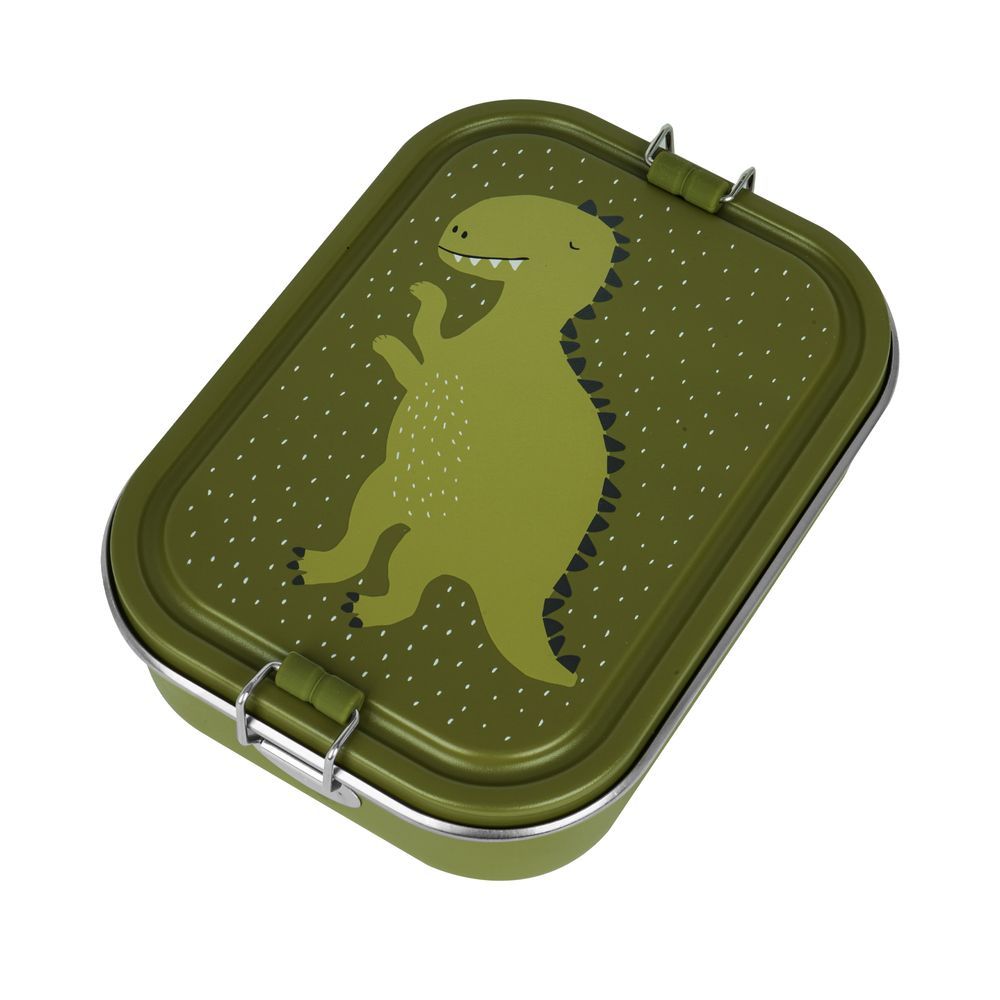 Trixie - Lunch Box With Two Compartments - Green - Mr. Dino - Large