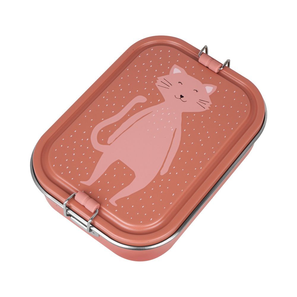 Trixie - Lunch Box With Two Compartments - Pink/Red - Mrs. Cat - Large