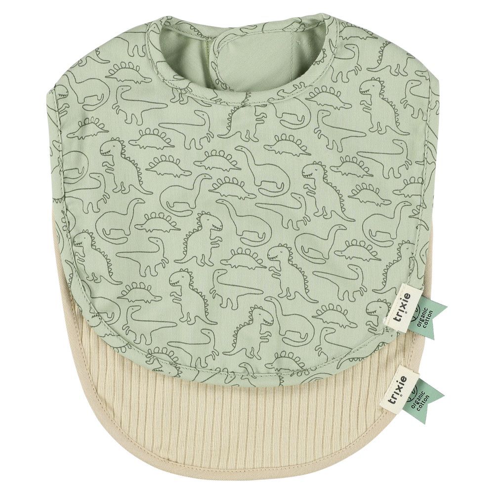 Trixie - Daring Dino Newborn Bib - Pack of 2