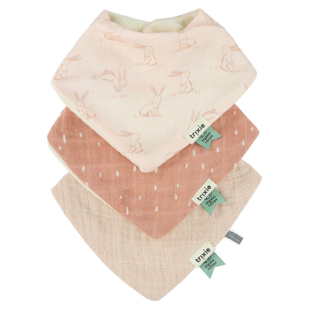 Trixie - Bandana Bib Mix Set - Rosy Rabbit - 3 Pcs