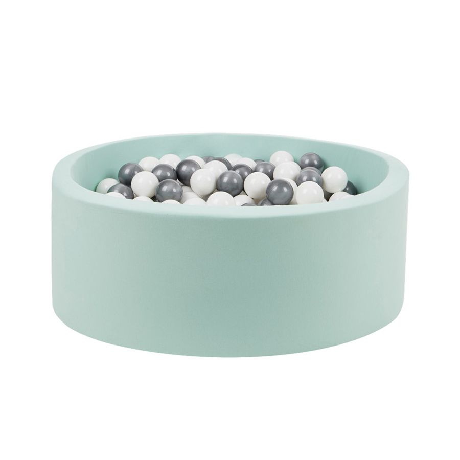 Larisa & Pumpkin - Ball Pit With 200 Balls - Mint/Silver/White