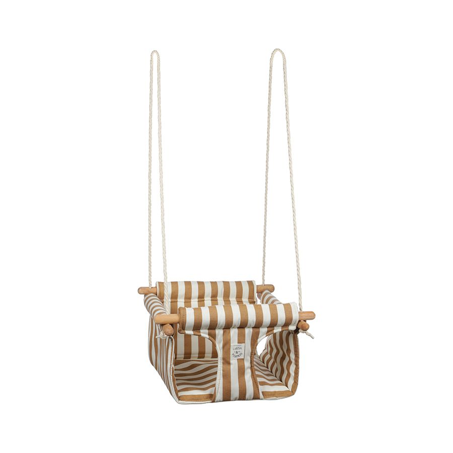 Larisa & Pumpkin - Baby Swing - Brown Striped