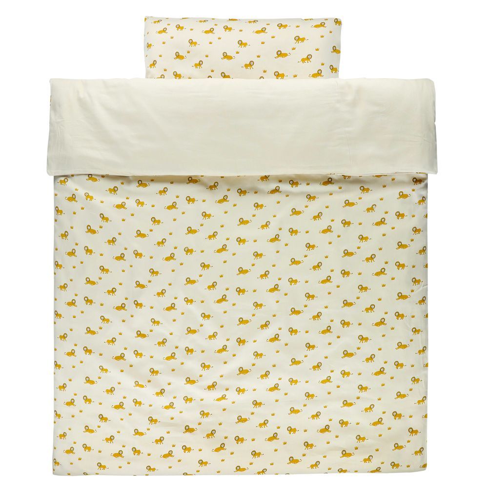 Trixie - Cot Duvet Cover - Lively Lion - Yellow