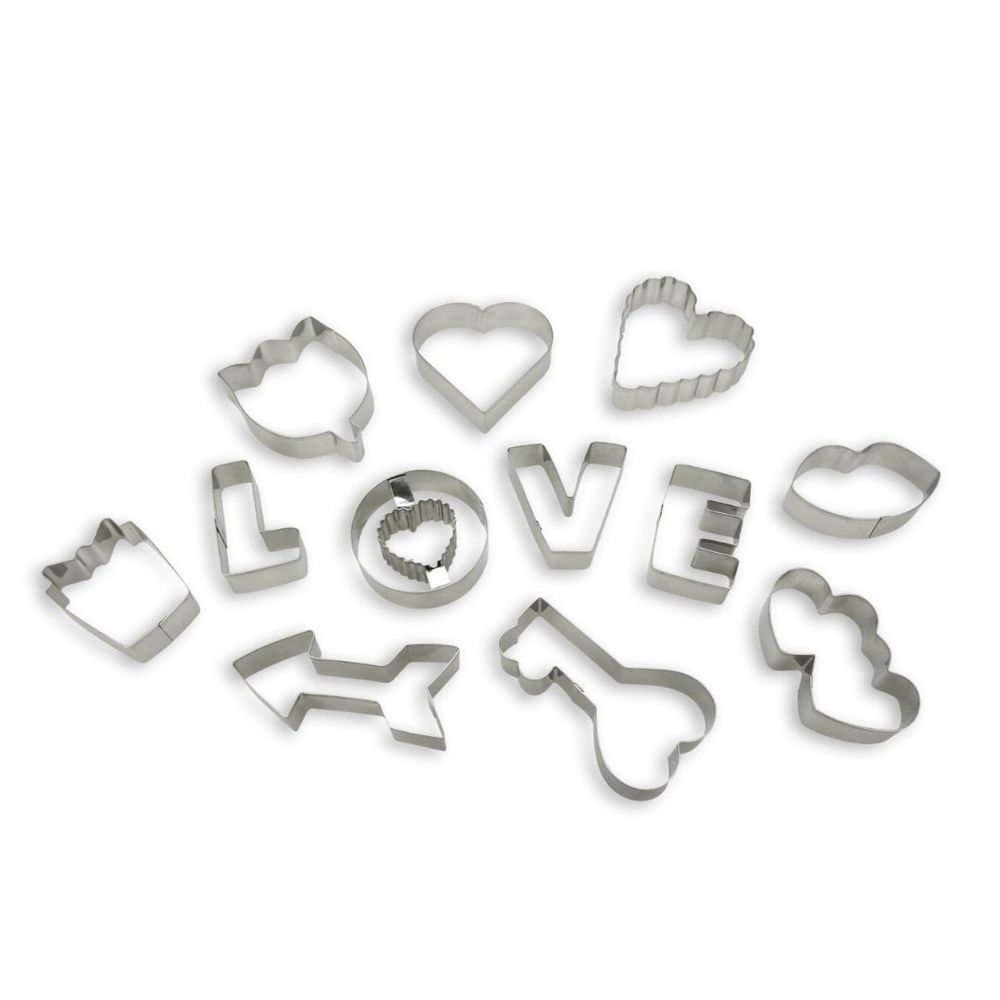 Handstand Kitchen - Bake with Love Cookie Cutters Set - 12 Pcs