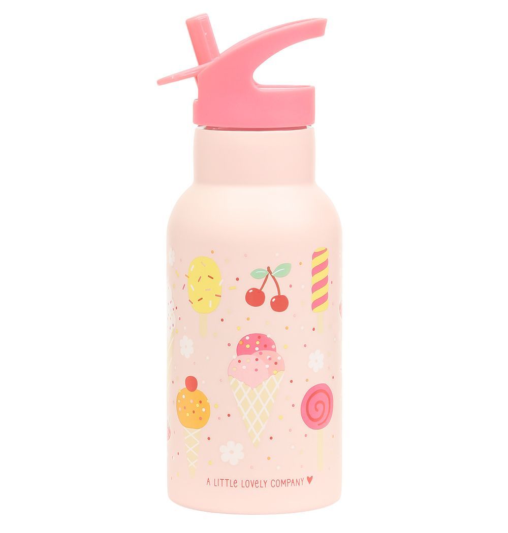 A little Lovely Company - Stainless Steel Water Bottle - 350ml - Ice Cream