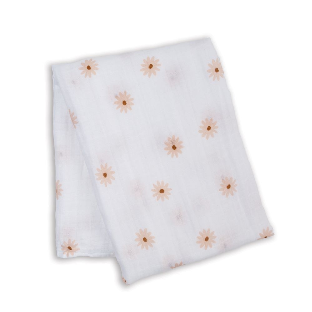 Lulujo - Muslin Swaddle - Daisies - Large