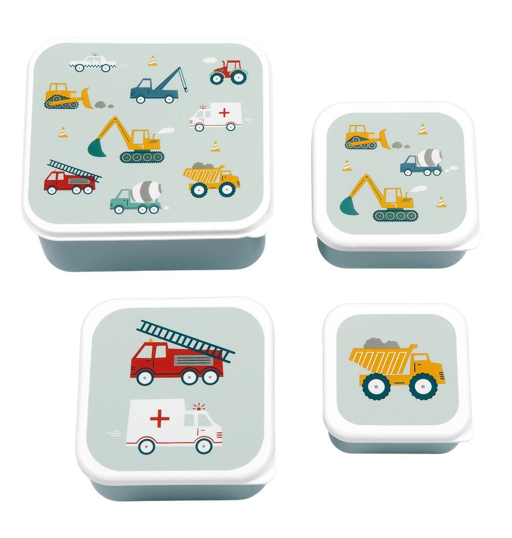 A little Lovely Company - Lunch and Snack Box Set - Vehicles