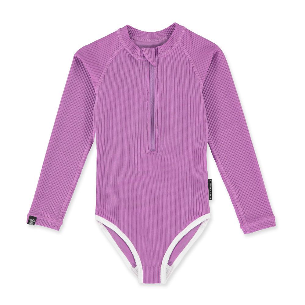 Beach & Bandits - Ribbed Swimsuit - Orchid