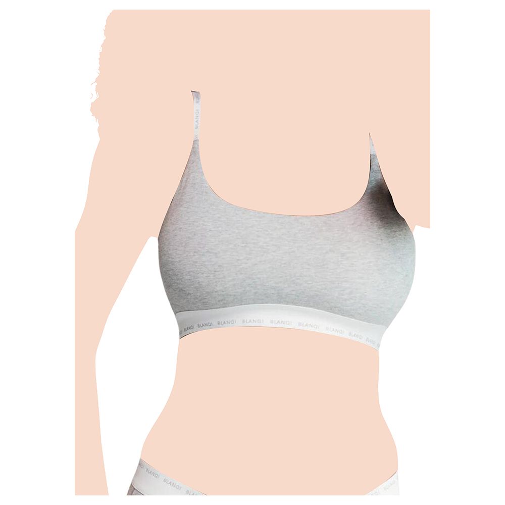 Mums & Bumps - Blanqi - Soft Adjustable Maternity & Postpartum Bra - Heather Grey