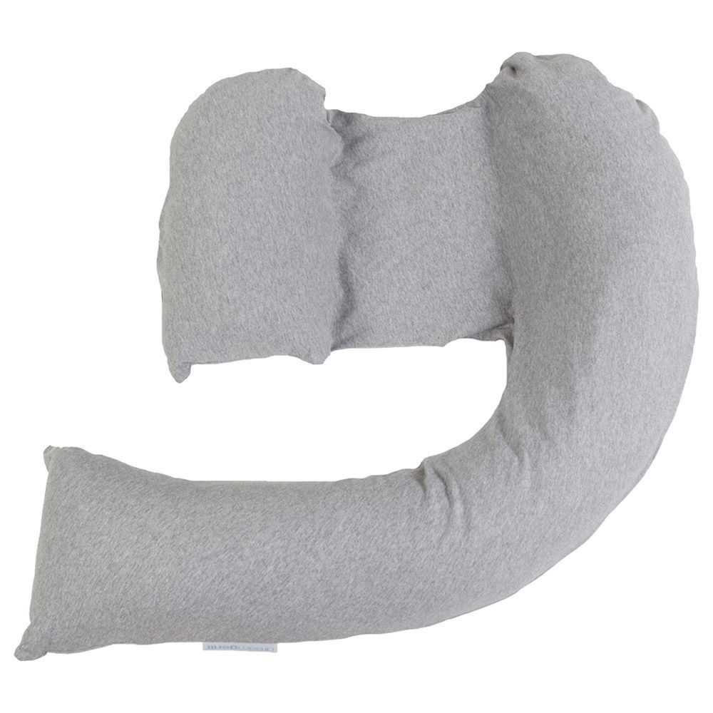 Mums & Bumps - Dreamgenii - Pregnancy, Support & Feeding Pillow - Grey Marl