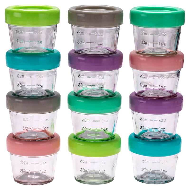 Melii - Glass Food Container - 4oz - 12pcs