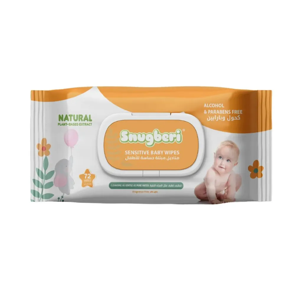 Snugberi - Sensitive Baby Wipes - 72pcs