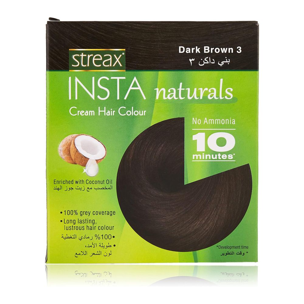 Streax - Insta Cream Hair Colour Dark Brown - 15ml