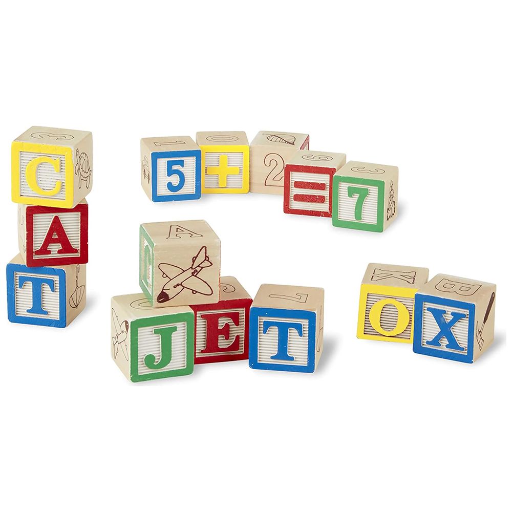 Stem - ABC & 123 Wooden Blocks 50 Pcs