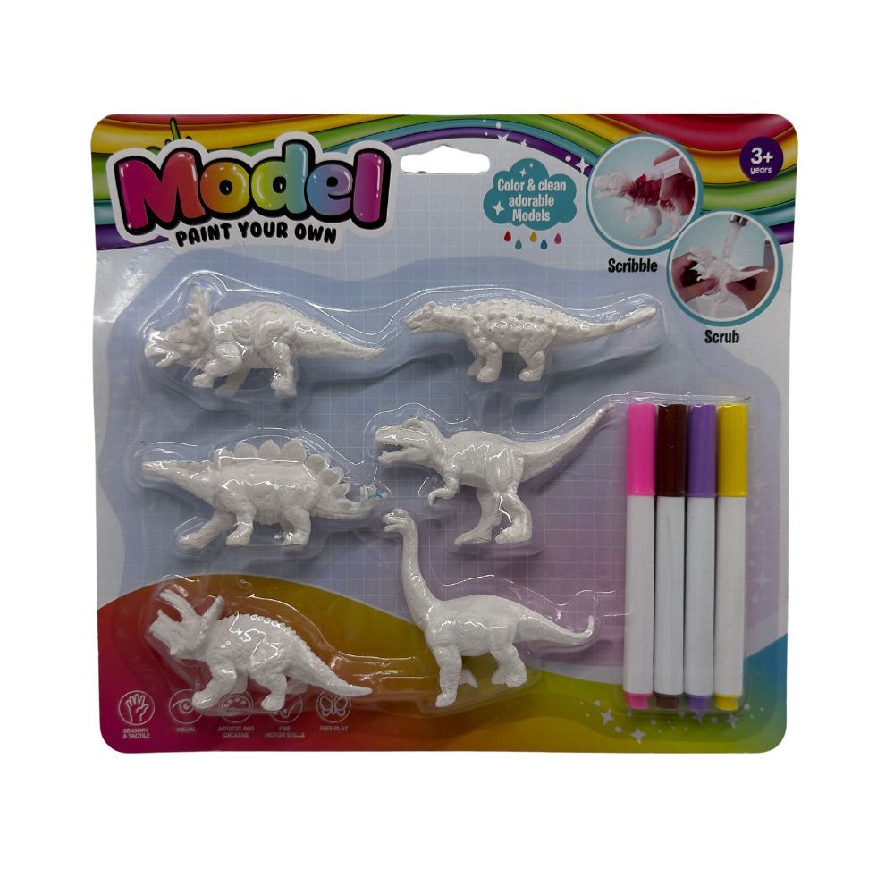 Stem - Solid PVC Model Paint Your Own Set - Dinosaurs