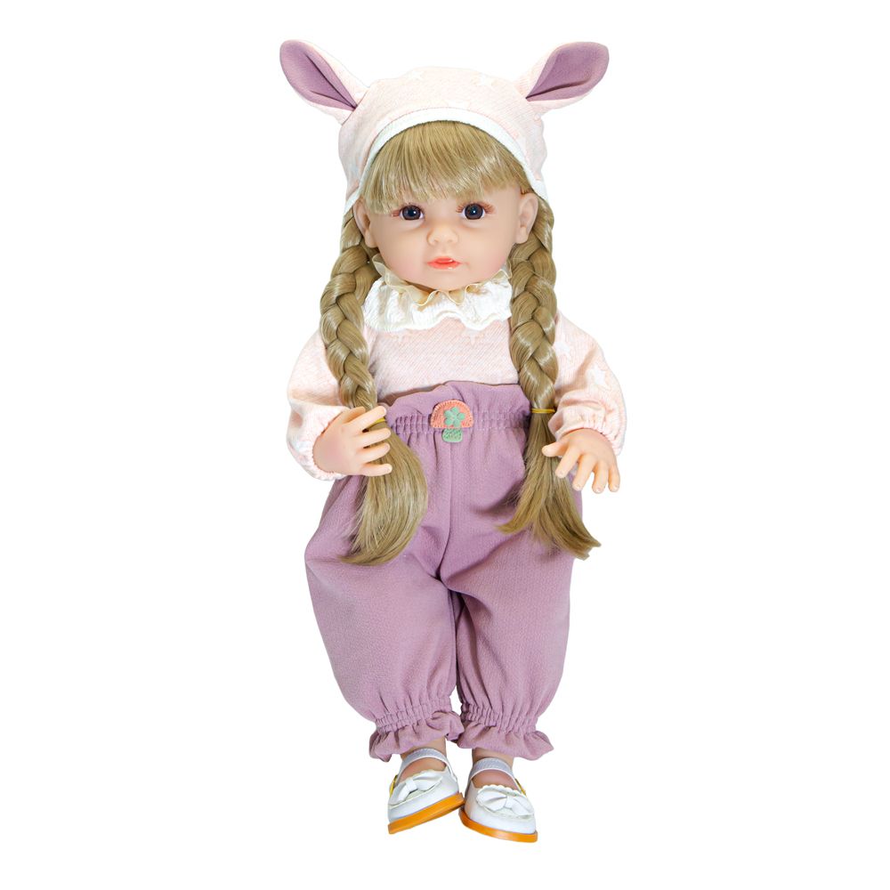 Stem - Lovely Baby Doll With Dress - Purple - 53 cm