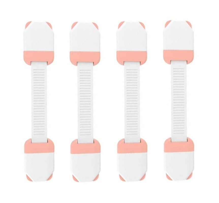 Pikkaboo - Baby Guard Ultimate Safety Lock - Peach/White - 4 Pcs