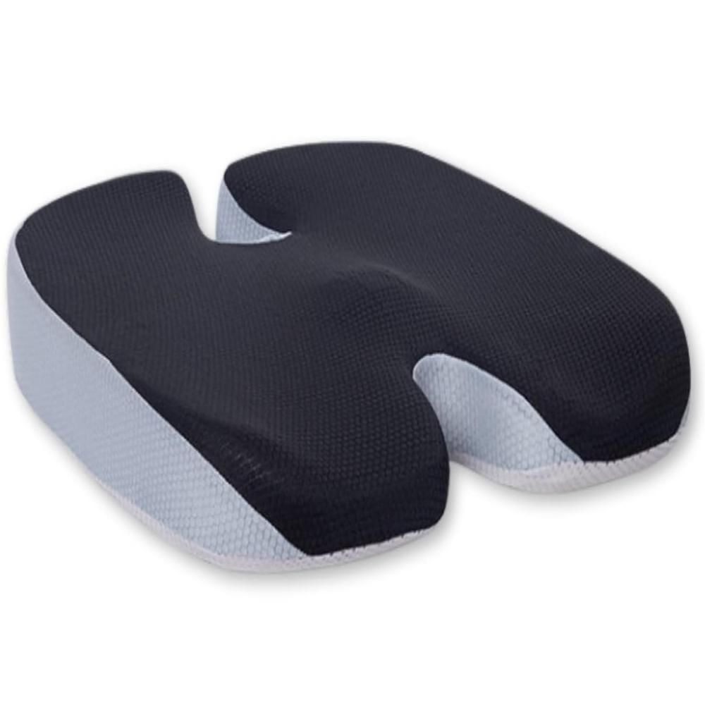 Pikkaboo - Memory Gel Support Cushion For Office Chair - Black/Grey