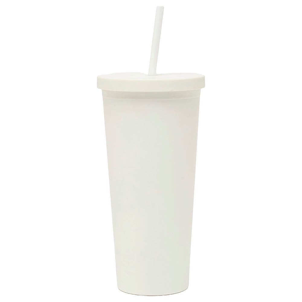 Prickly Pear - Sippy Plastic Cup - White - 710ml