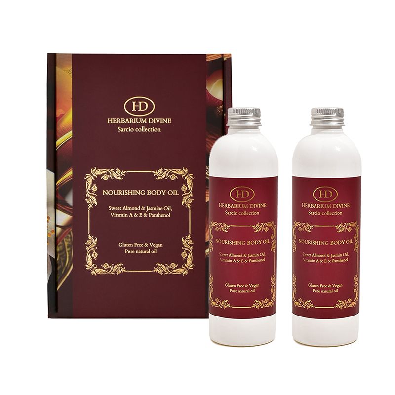 Herbarium Divine - Sarcio Gift Box Nourishing Body Oil With Sweet Almond & Jasmine Oil, Vitamin A, E & Panthenol 250ml