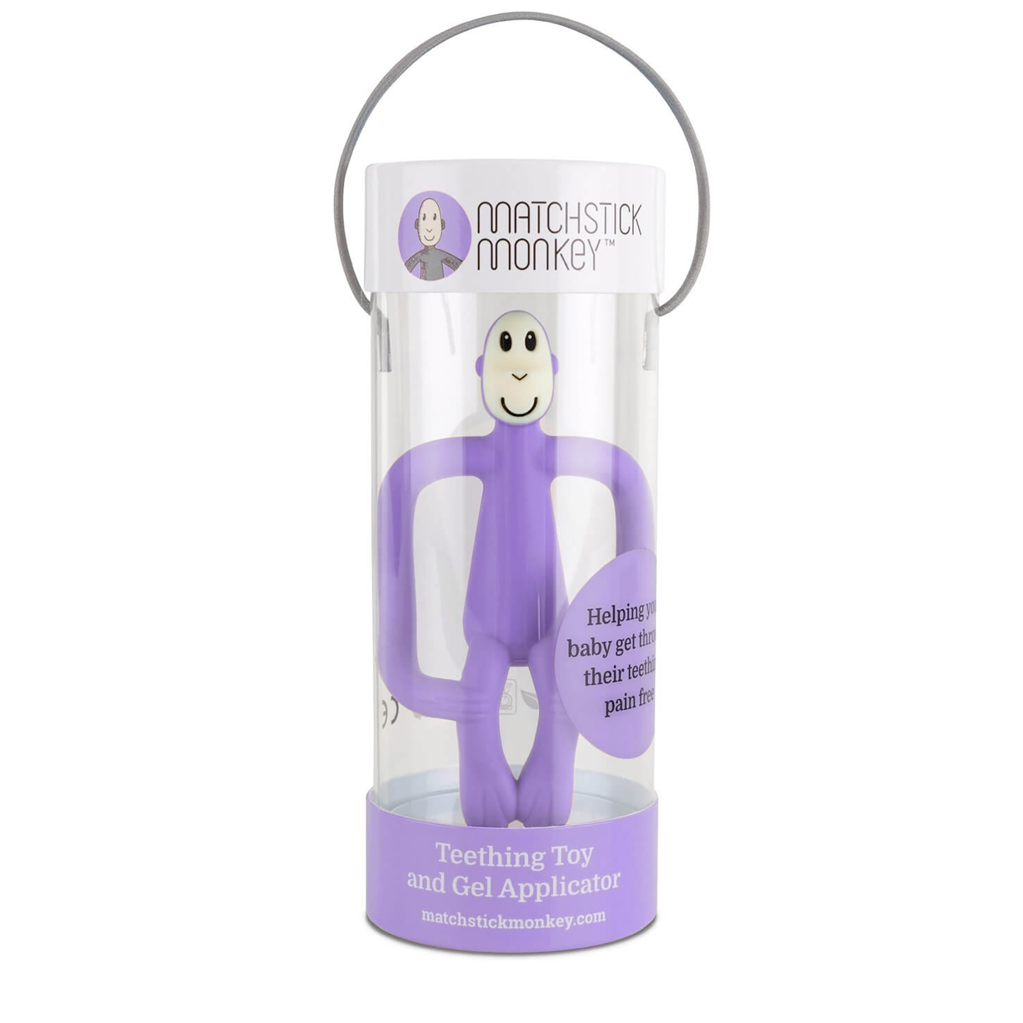 Matchstick Monkey - Original Teether - Purple