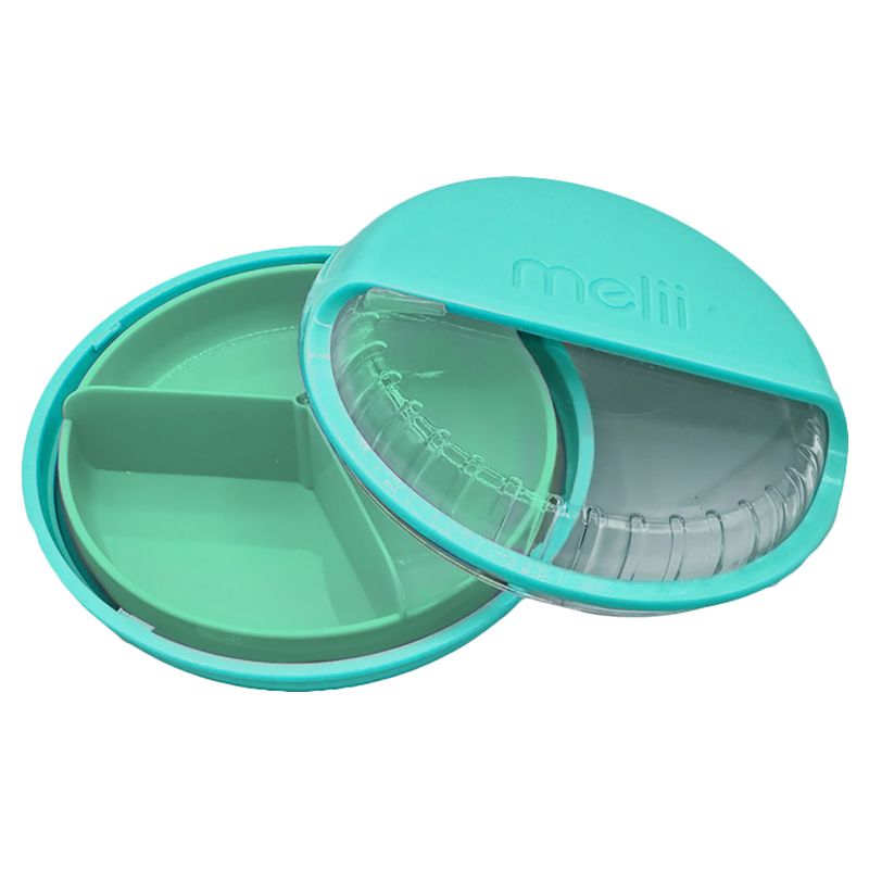 Melii - Spin 3 Compartment Snack Container - Turquoise