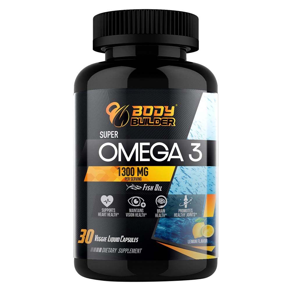 Body Builder - Super Omega 3 Veggie Capsules - 1300 MG - 30's