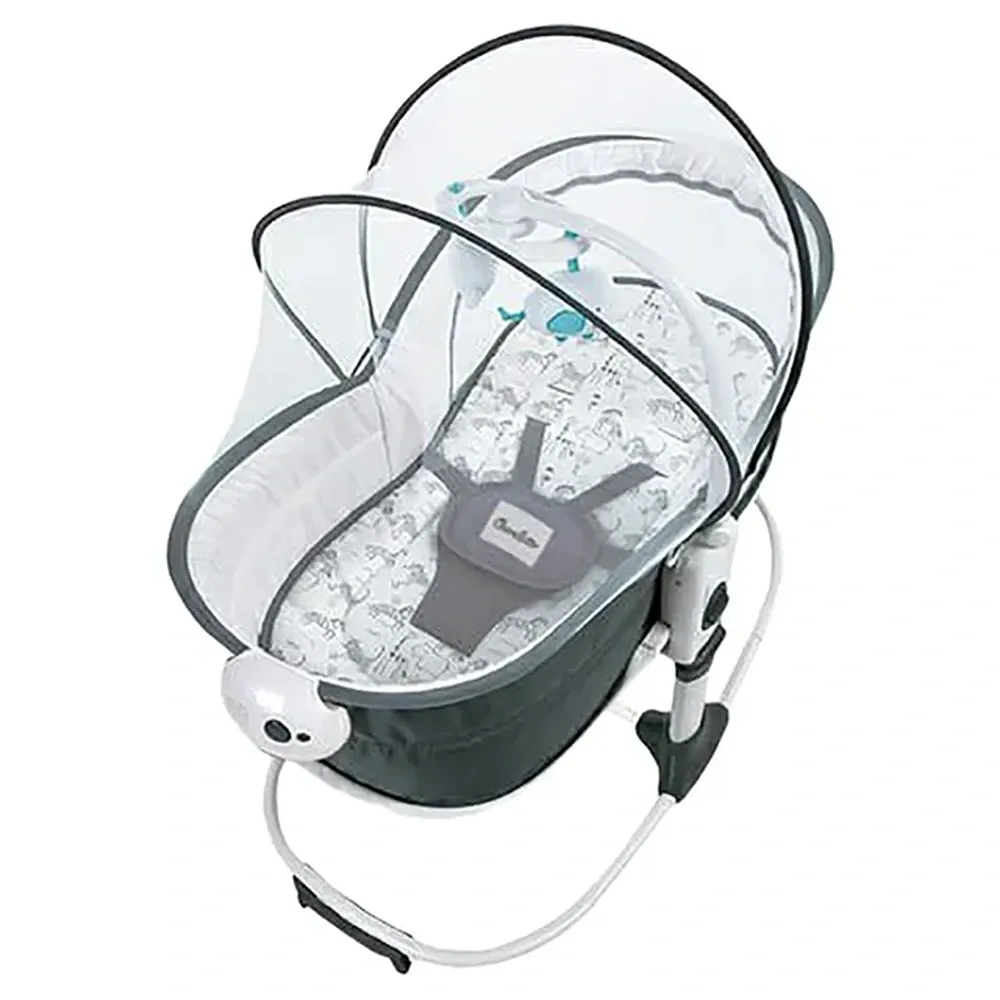 Mastela - 6-in-1 Baby Bassinet & Rocker - Dark Grey