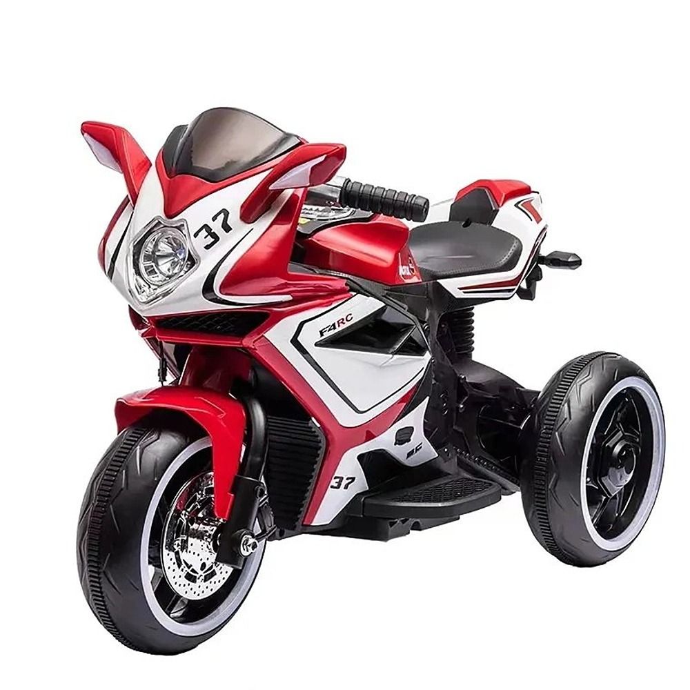 Factual Toys - 3 Wheel Kids Electric Motorcycle W/ Light 6V - Red