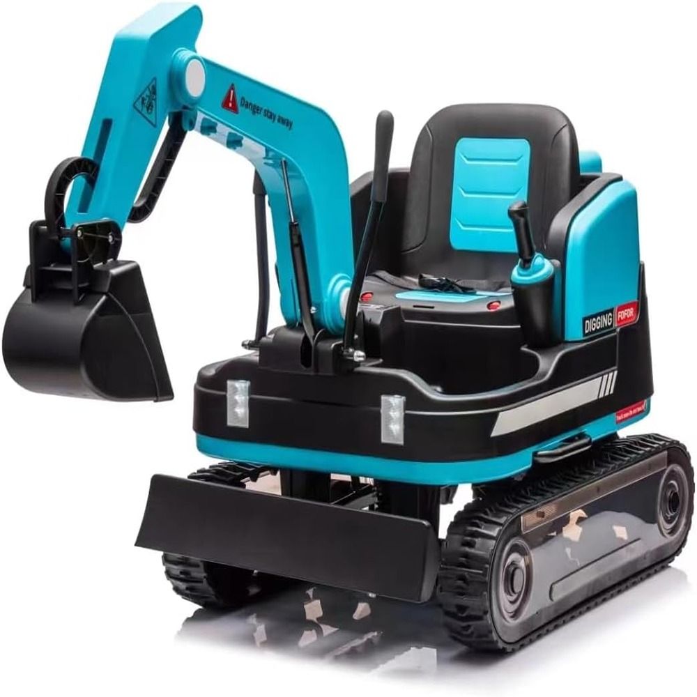 FACTUAL TOYS - Kids Ride On Excavator - 360° Multi-Terrain with Remote-Control 12V - Blue