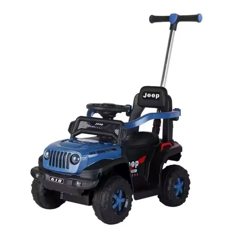 Factual Toys - Kids Artic Mini Push Jeep With Handle - Blue