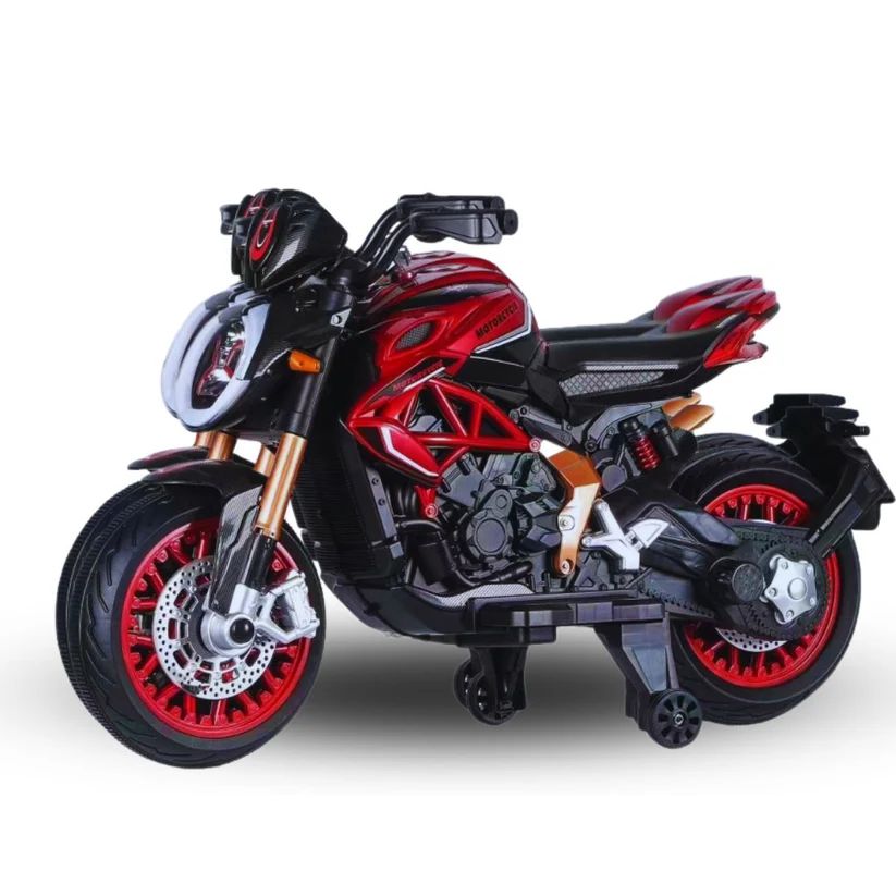 Factual Toys - Kids' Electric Ride-On Motor Bike 12V - Red