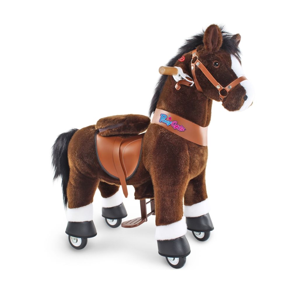 Pony Cycle - Kids Manual Ride-On Horse - Choco Brown - Small