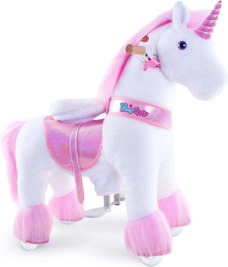 Pony Cycle - Kids Manual Ride-On Unicorn Horse - Pink - Medium