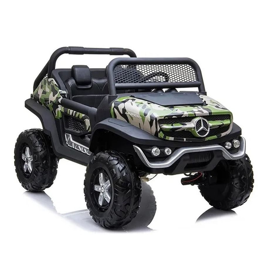 Factual Toys - Mercedes-Benz Unimog 2 Seater Kids Ride-On Car - 12V - Army Green