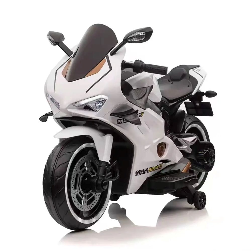 Factual Toys - Kids' Electric Ride-On Superbike With Music 12V - White