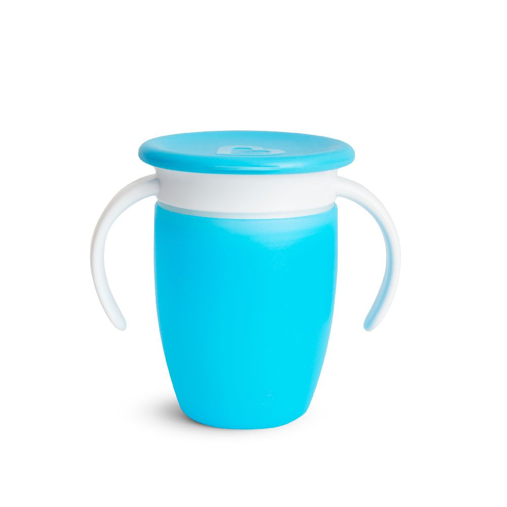 Munchkin - Miracle 360 Degree Baby Trainer Cup with Lid 6m+ - 207ml - Blue